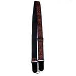 Levin 2" Textured Fabric Guitar Strap Fluer Red & Red (LS-G-TF-200-FLUER-RED-RED)