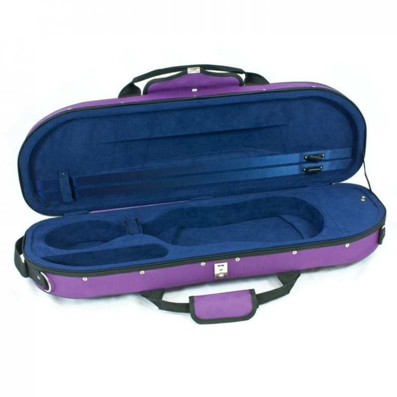 Tom & Will 4/4 Size Violin Case ~ Deep Purple with Blue Interior 44VL44-610 - Image 3