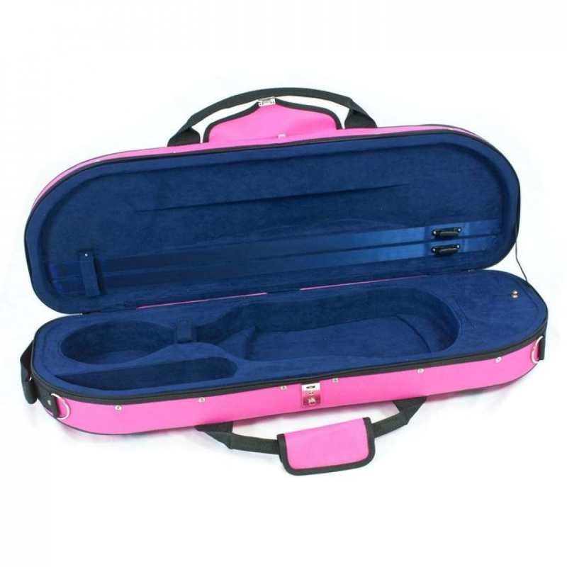 Tom & Will 4/4 Size Violin Case ~ Hot Pink with Blue Interior 44VL44-630 - Image 3