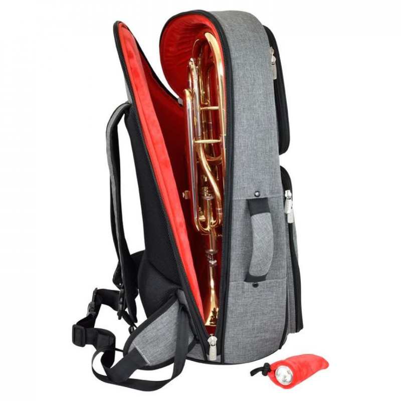 Tom & Will Baritone Horn Gig Bag ~ Grey with Red Interior 26BH-315 - Image 2