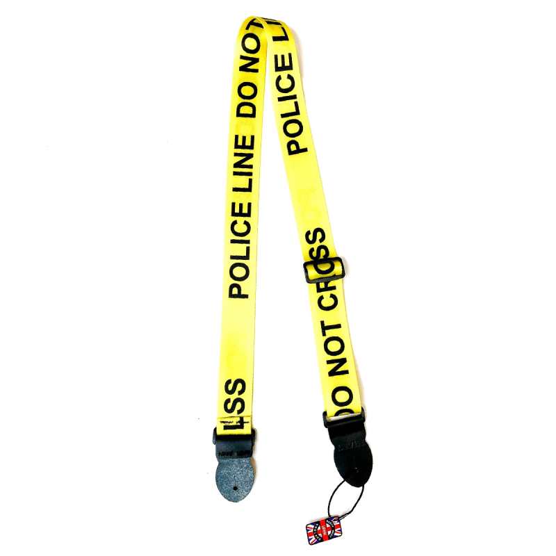 Levin 2" Webbing Graphic Guitar Strap Police Yellow (LS-G-WG-200-POLICE-YELLOW)