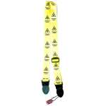 Levin 2" Webbing Graphic Guitar Strap Bio Hazard Yellow (LS-G-WG-200-BIO-HAZARD-YELLOW)