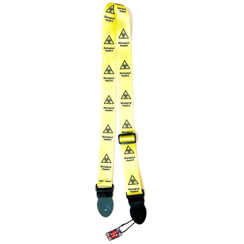Levin 2" Webbing Graphic Guitar Strap Bio Hazard Yellow (LS-G-WG-200-BIO-HAZARD-YELLOW)