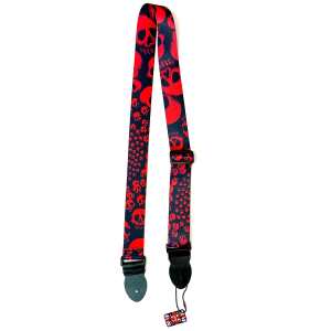 Levin 2" Webbing Graphic Strap Red Skulls (LS-G-WG-200-RED-SKULLS)