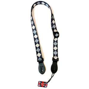 Levin 1" Webbing Ukulele Strap in Diamond Black (LS-UM-W-100-DIAMOND-BLACK)