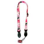 Levin 1" Webbing Ukulele Strap in Hawaiian Pink (LS-UM-W-100-HAWAIIN-PINK)