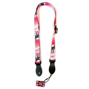 Levin 1" Webbing Ukulele Strap in Hawaiian Pink (LS-UM-W-100-HAWAIIN-PINK)