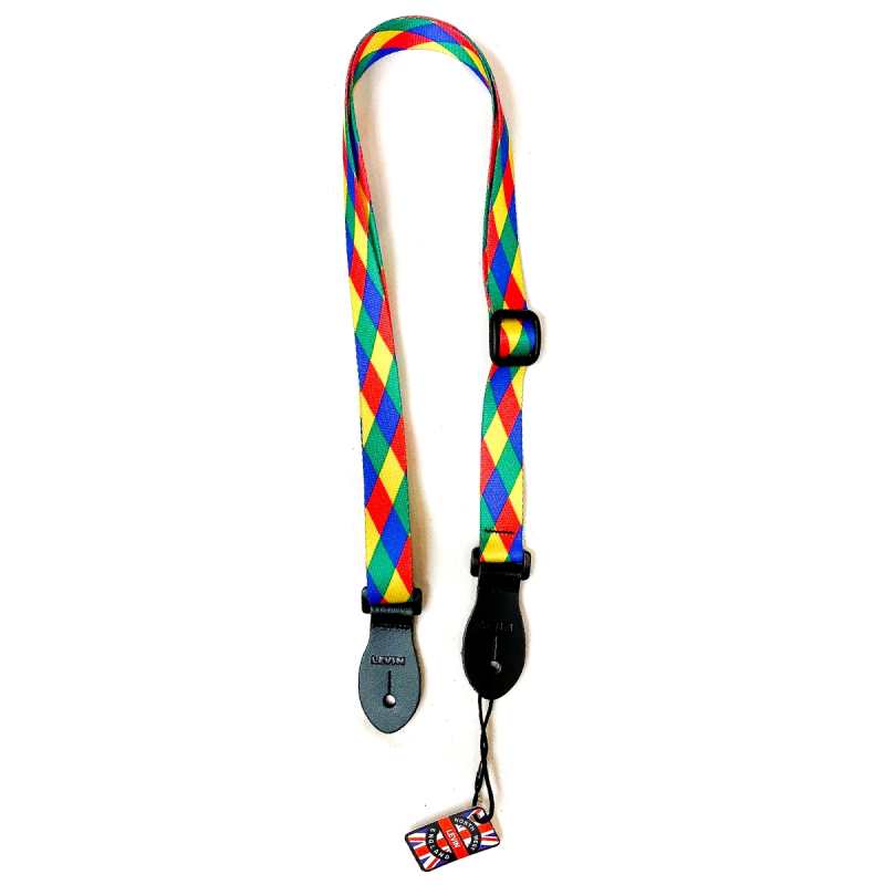 Levin 1" Webbing Ukulele Strap in Harlequin (LS-UM-W-100-HARLEQUIN)