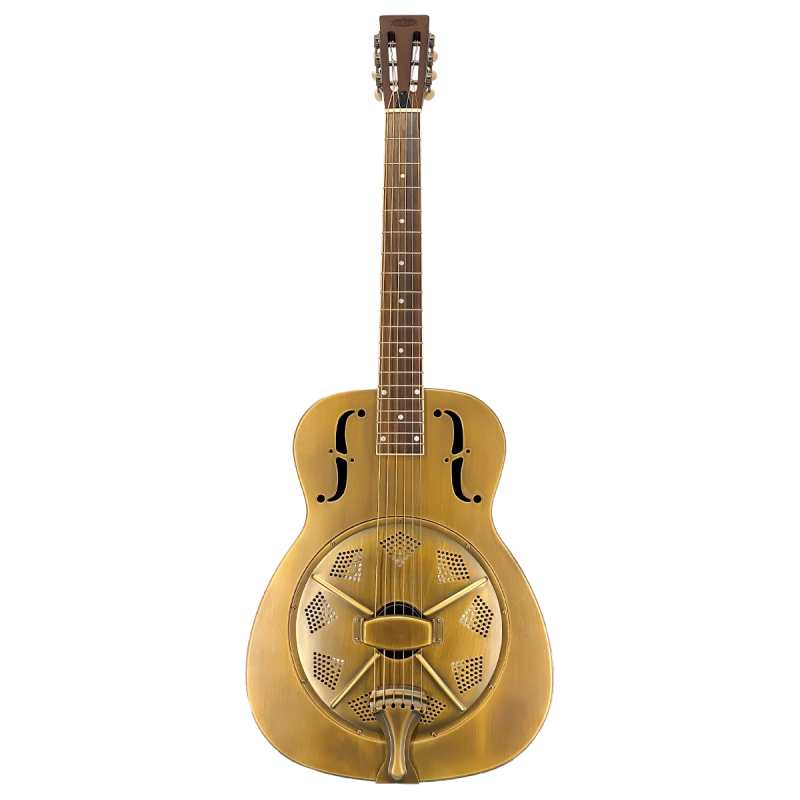 ResoVille Stamford	Custom MS14 Resonator Guitar in Bronze Finish inc Case - Image 2