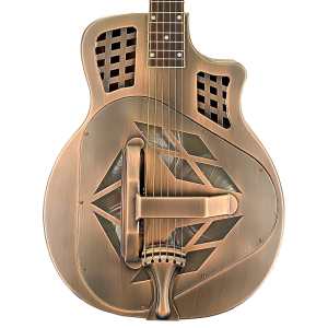 ResoVille Riverdale MT14C Cutaway Resonator Guitar, Red Copper Custom Finish
