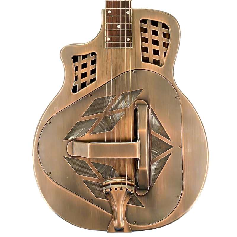 ResoVille Riverdale MT14CL Cutaway Resonator, Red Copper Custom Finish, Left-handed