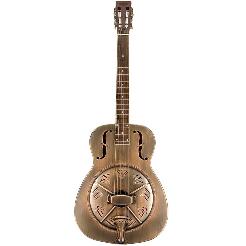 ResoVille Stamford Custom MS14 Resonator Guitar in Red Copper Finish inc Case - Image 3