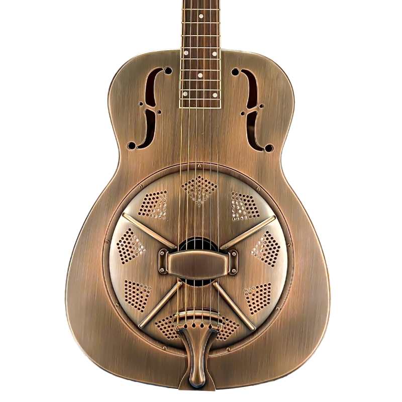 ResoVille Stamford Custom MS14 Resonator Guitar in Red Copper Finish inc Case