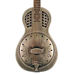 ResoVille Arlington Custom MS12PG Resonator Guitar in Dark Nickel Finish inc Case
