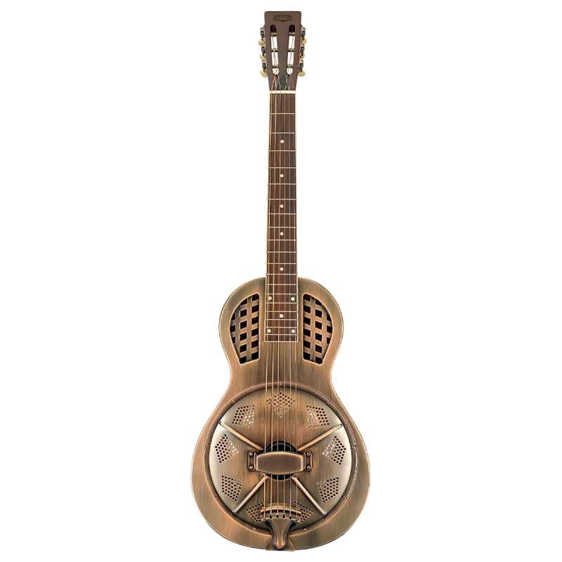 ResoVille Arlington Custom MS12PG Resonator Guitar in Red Copper Finish inc Case - Image 3