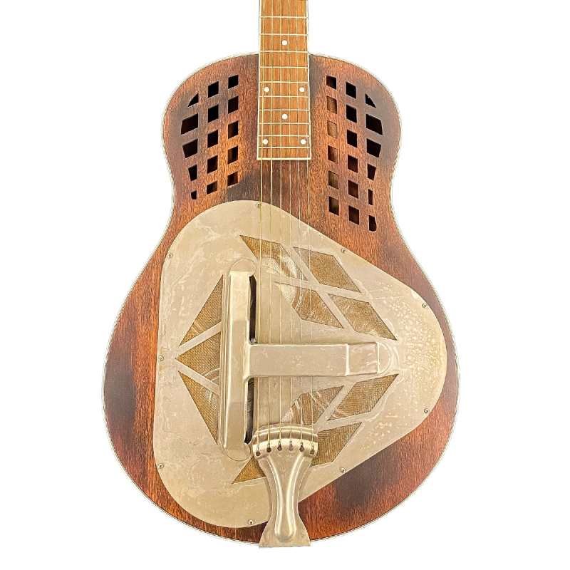 ResoVille Silverton WT12G Resonator Guitar in Antiqued Sapele Finish inc Case