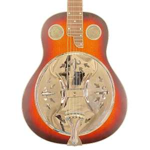 ResoVille Hazelton WSP14SQ Resonator Guitar in Sunburst Finish inc Case