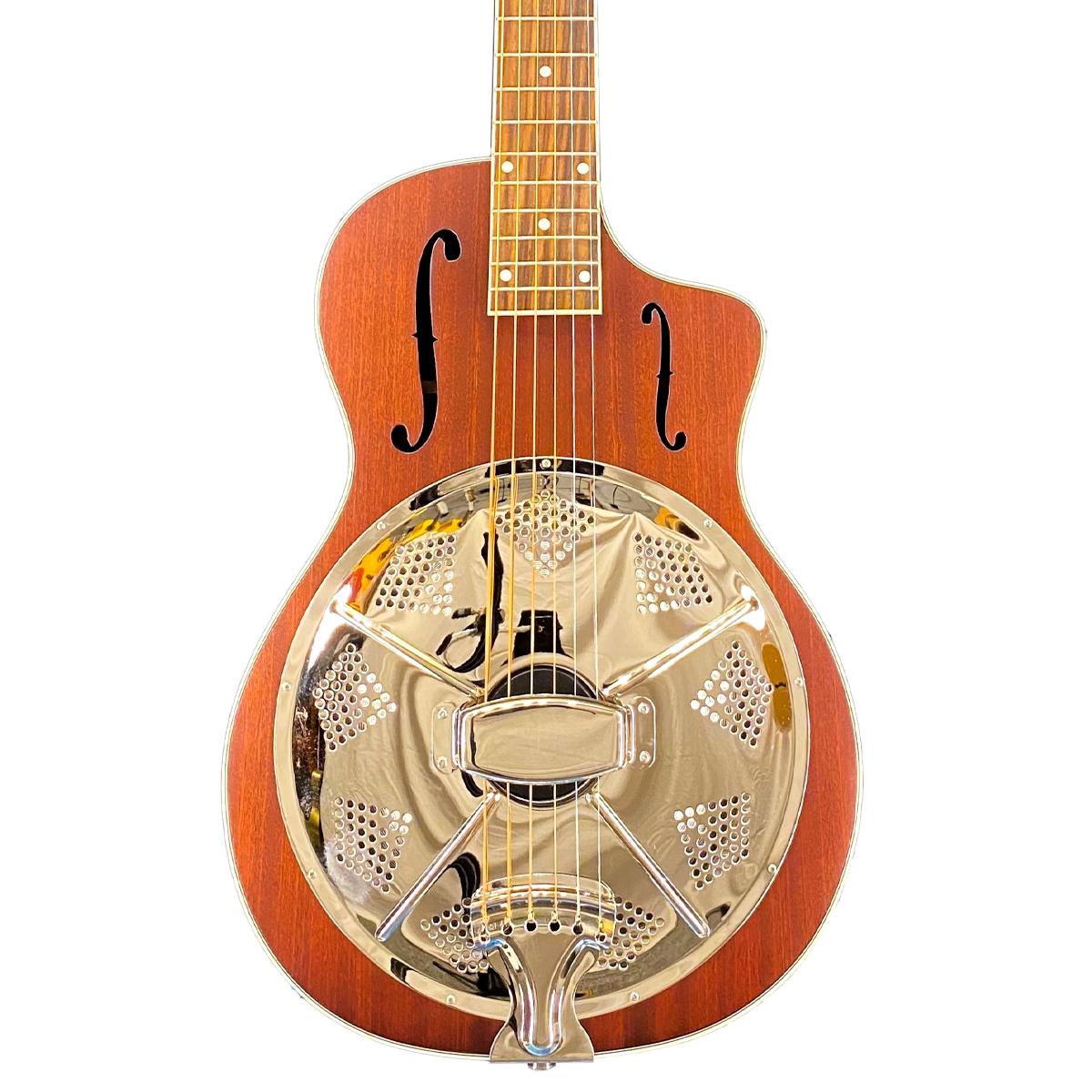 ResoVille Davenport WS14C Cutaway Resonator Guitar in Sapele Finish inc Case Promenade Music