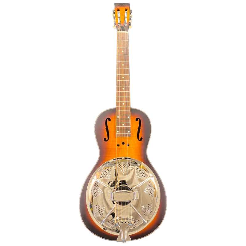 ResoVille Edgewood WS12P Resonator Guitar in Sunburst Finish inc Gig Case - Image 2