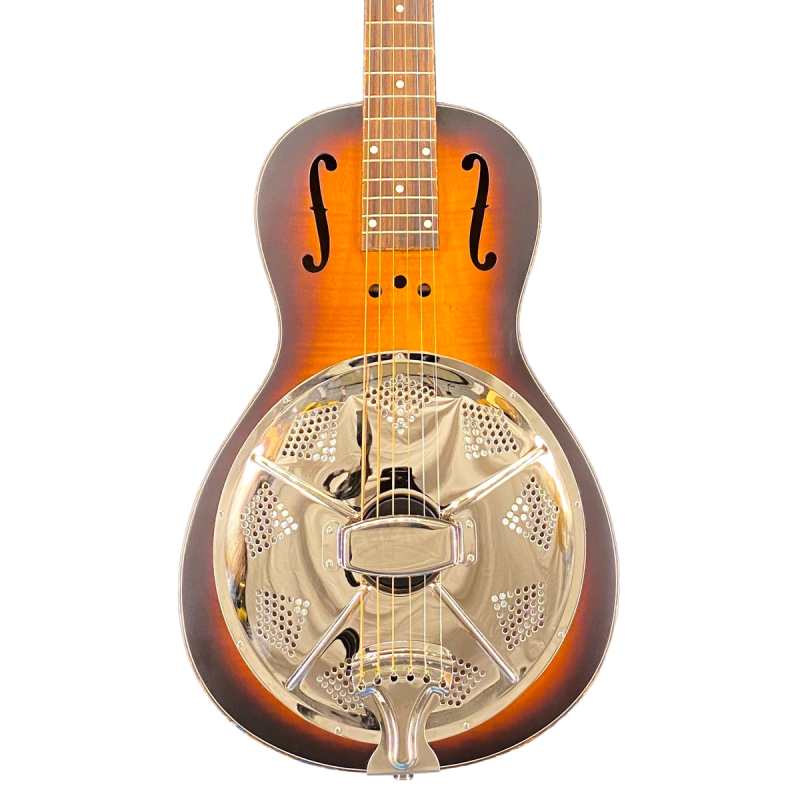 ResoVille Edgewood WS12P Resonator Guitar in Sunburst Finish inc Gig Case