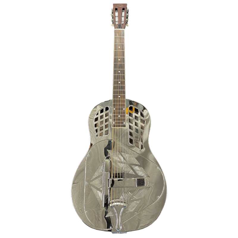 ResoVille Burbank MT12 Resonator Guitar in Nickel Finish - Image 2