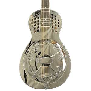 ResoVille Arlington MS12PG Resonator Guitar in Nickel Finish inc Case