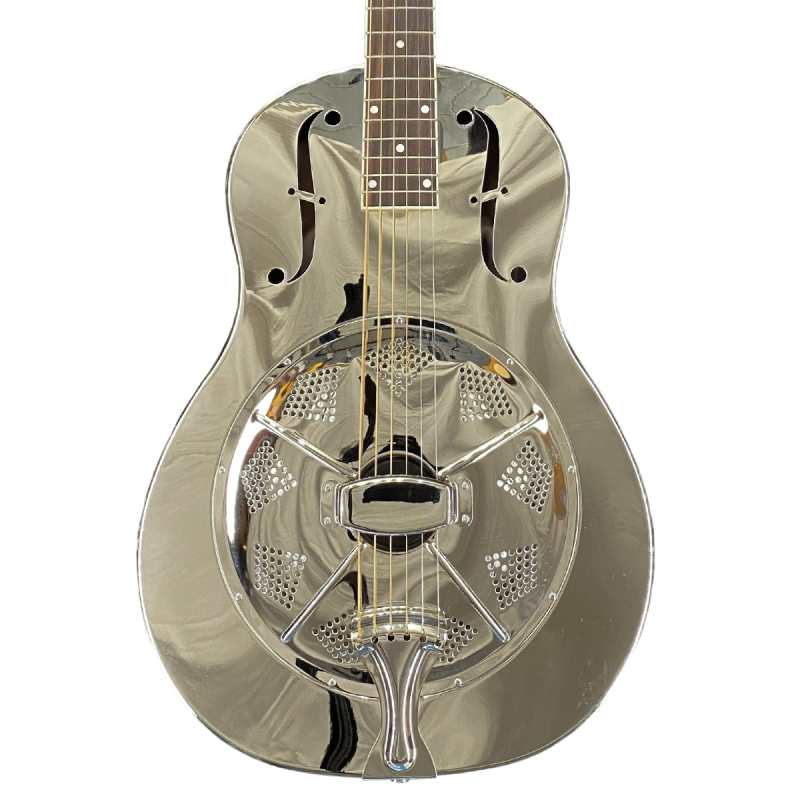 ResoVille Parkville MS12 Resonator Guitar in Nickel Finish inc Case