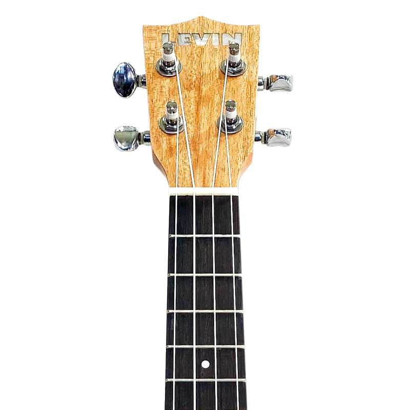 Levin LU30C Concert Angouma Ukulele in Natural Satin with 10mm Gig Bag - Image 4
