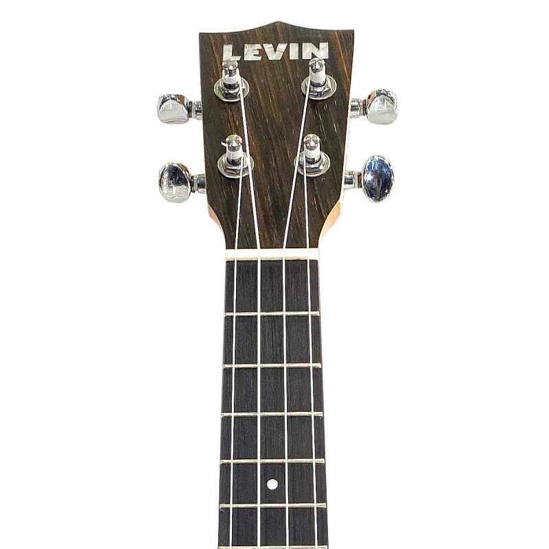 Levin LU40C Concert Ebony Ukulele in Natural Satin with 10mm Gig Bag - Image 4