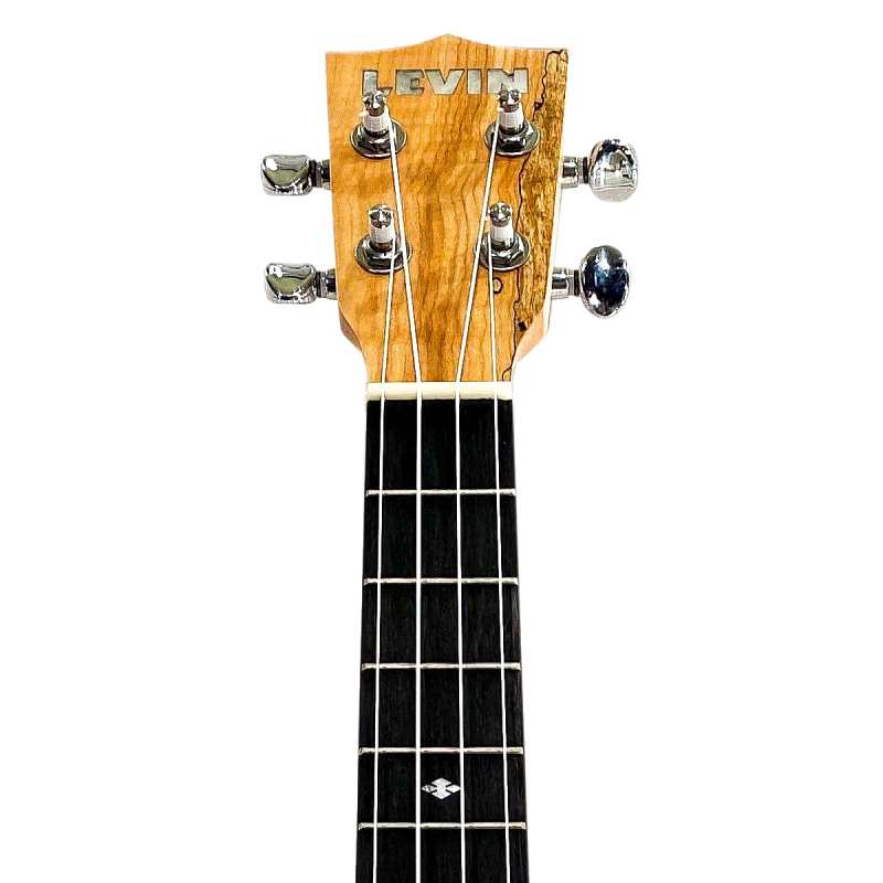 Levin LU50T Tenor Spalted Maple Ukulele in Natural Satin with 10mm Gig Bag - Image 4