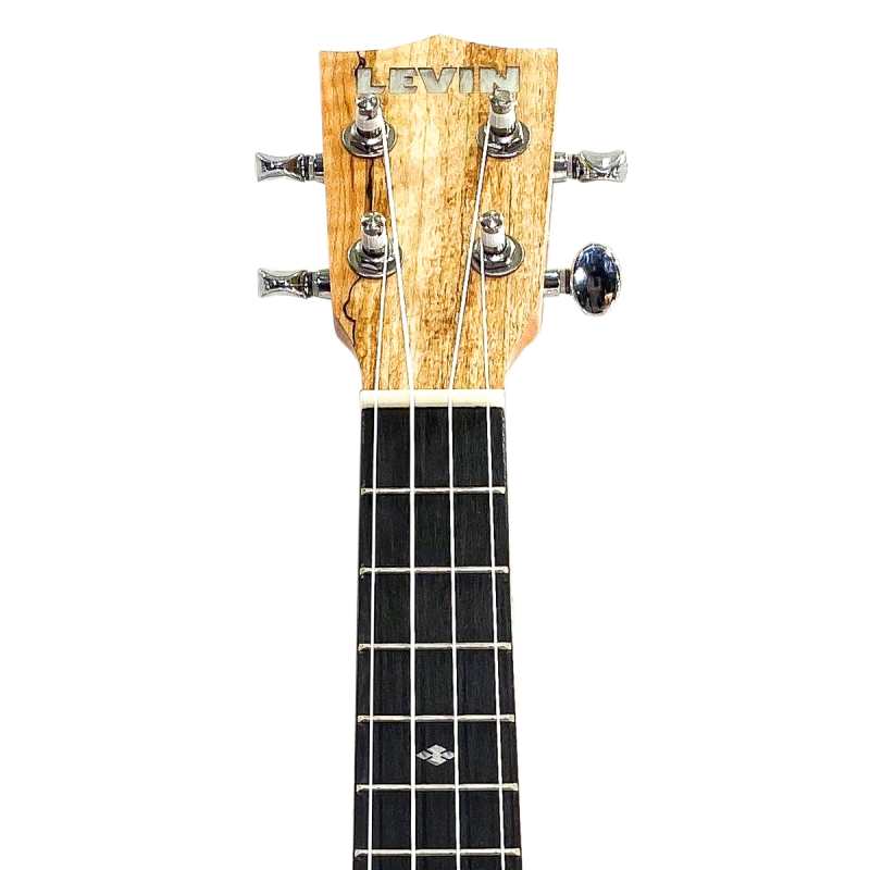 Levin LU50C Concert Spalted Maple Ukulele in Natural Satin with 10mm Gig Bag - Image 4