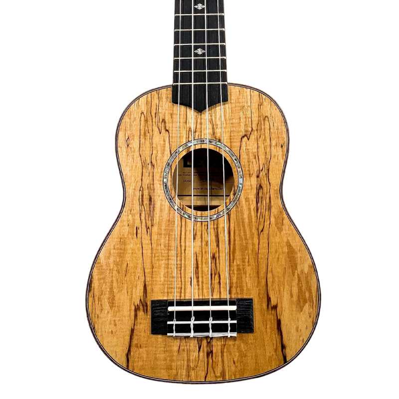 Levin LU50S Soprano Spalted Maple Ukulele in Natural Satin with 10mm Gig Bag