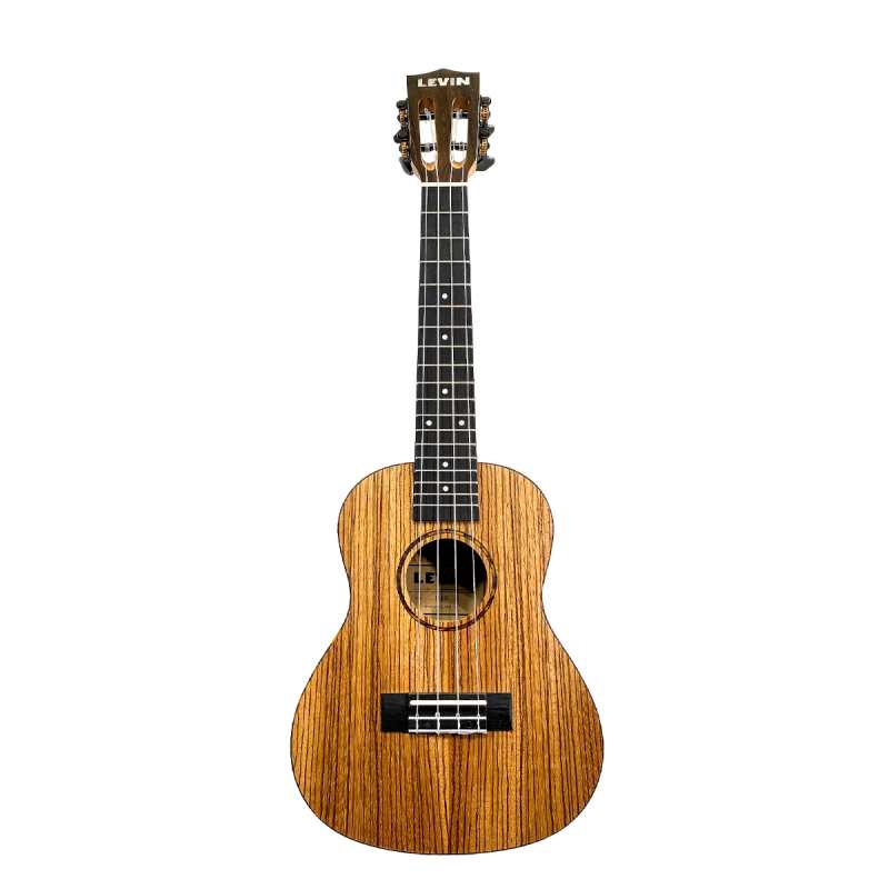Levin LU60C Concert Zebra Ukulele in Natural Satin with 10mm Gig Bag - Image 3