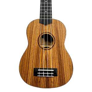 Levin LU60S Soprano Zebra Ukulele in Natural Satin with 10mm Gig Bag