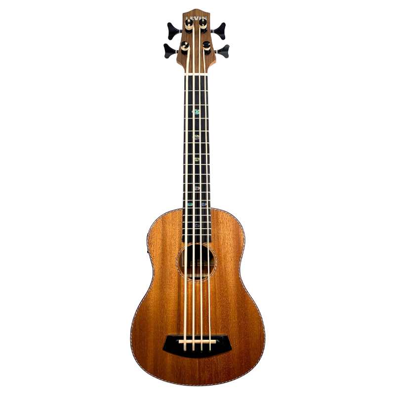 Levin LU100B Mahogany Electro Ukulele Bass In Natural Satin With 10mm Padded Gig Bag - Image 2