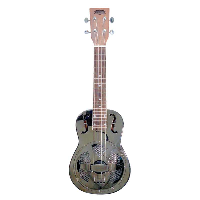 ResoVille Weeki Wachee MS12 Resonator Ukulele in Dark Nickel Finish - Image 2