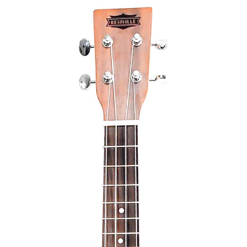 ResoVille Weeki Wachee MS12E Resonator Ukulele Engraved in Nickel Finish - Image 3