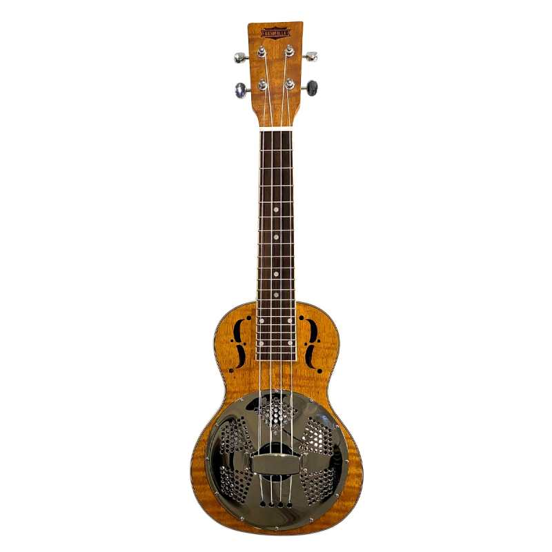 ResoVille Weeki Wachee MS12 Resonator Ukulele, Flamed Maple Finish - Image 2