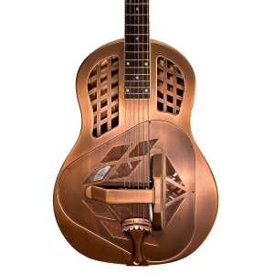 ResoVille Burbank Custom MT12L Resonator Guitar in Red Copper inc Case, Left-handed