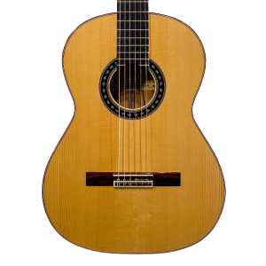 Mendieta Artizan Model X Classical Guitar with Hiscox Hardcase [solid cedar top, laminated white ebony back and sides, ebony fingerboard]
