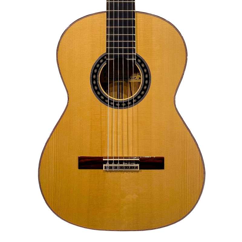 Mendieta Artizan Model X Classical Guitar with Hiscox Hardcase [solid cedar top, laminated white ebony back and sides, ebony fingerboard]