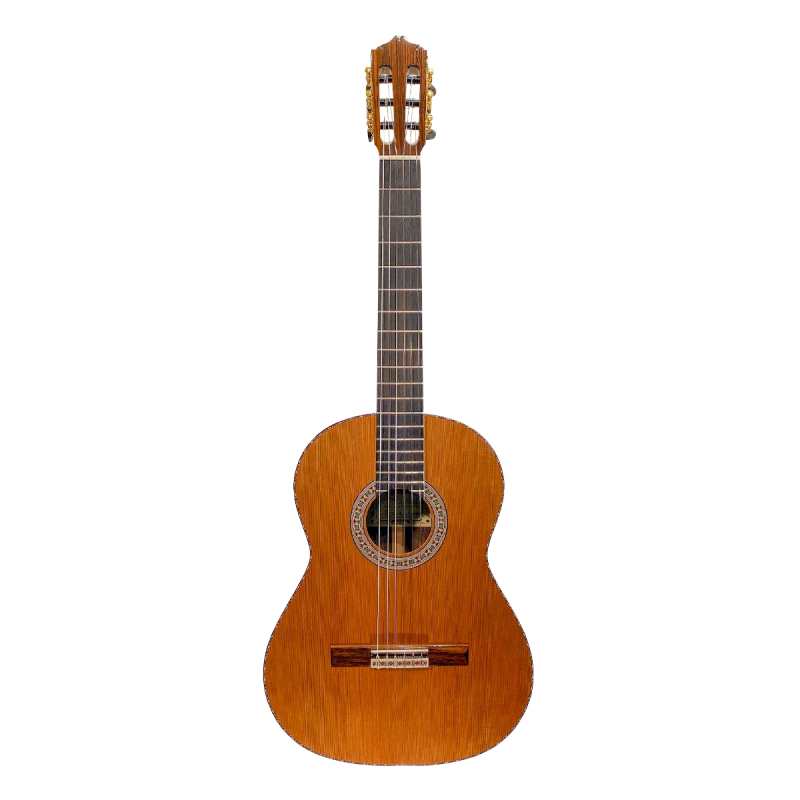 Mendieta Professional Classica Model Classical Guitar with Hiscox Hardcase [all hand-selected solid woods: elite solid cedar top, solid indian rosewood back and sides, ebony fingerboard] - Image 4