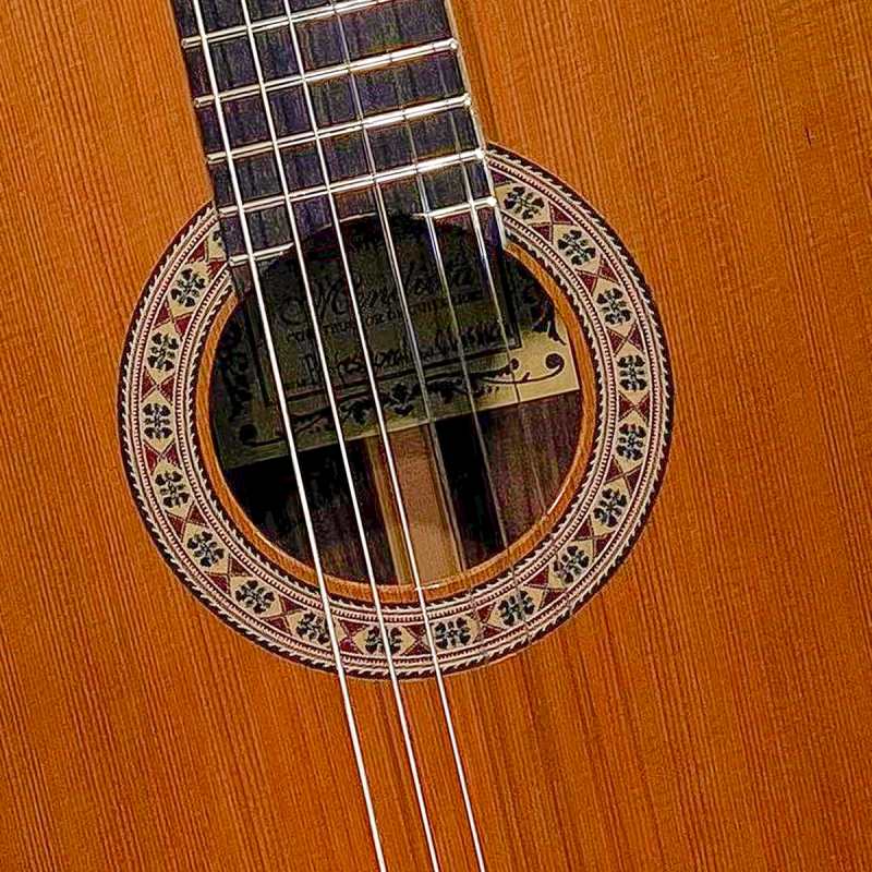 Mendieta Professional Classica Model Classical Guitar with Hiscox Hardcase [all hand-selected solid woods: elite solid cedar top, solid indian rosewood back and sides, ebony fingerboard] - Image 2