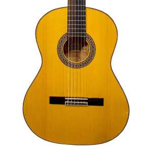 Mendieta Professional Flamenco Model Guitar with Hiscox Hardcase [all hand-selected solid woods: elite solid spruce top, solid cypress back and sides, ebony fingerboard]