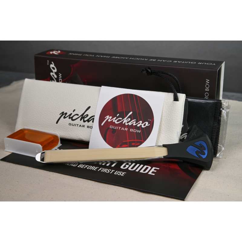 Pickaso Classic Model Guitar Bow in Sapphire Blue with Rosin (Original 16cm Length)