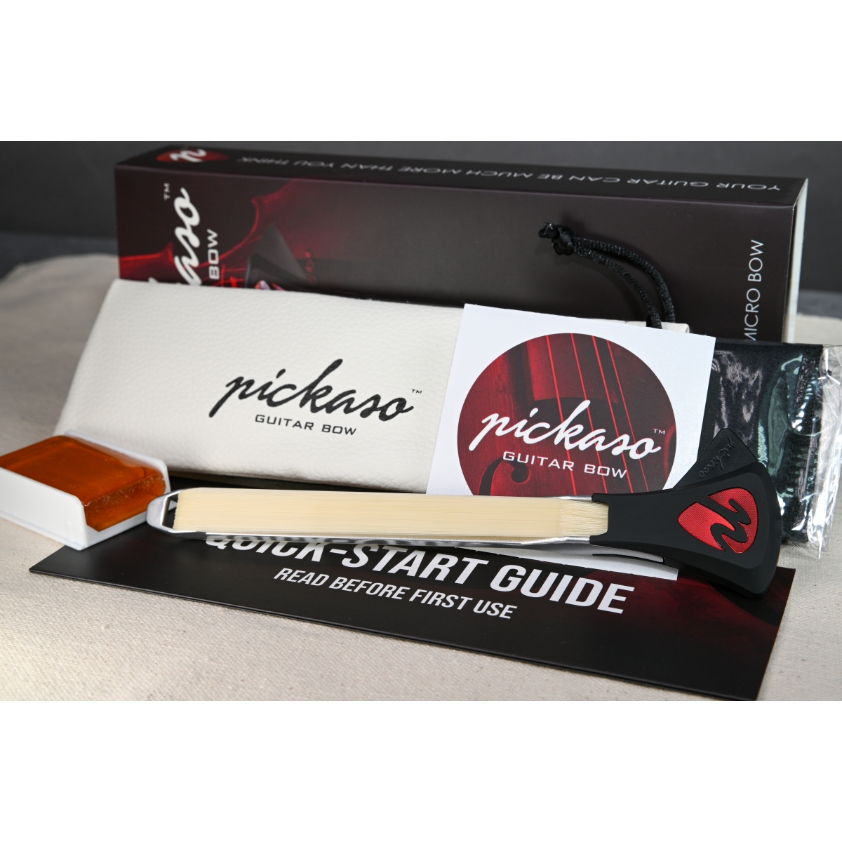 Pickaso Classic Model Guitar Bow in Ruby Red with Rosin (The ...