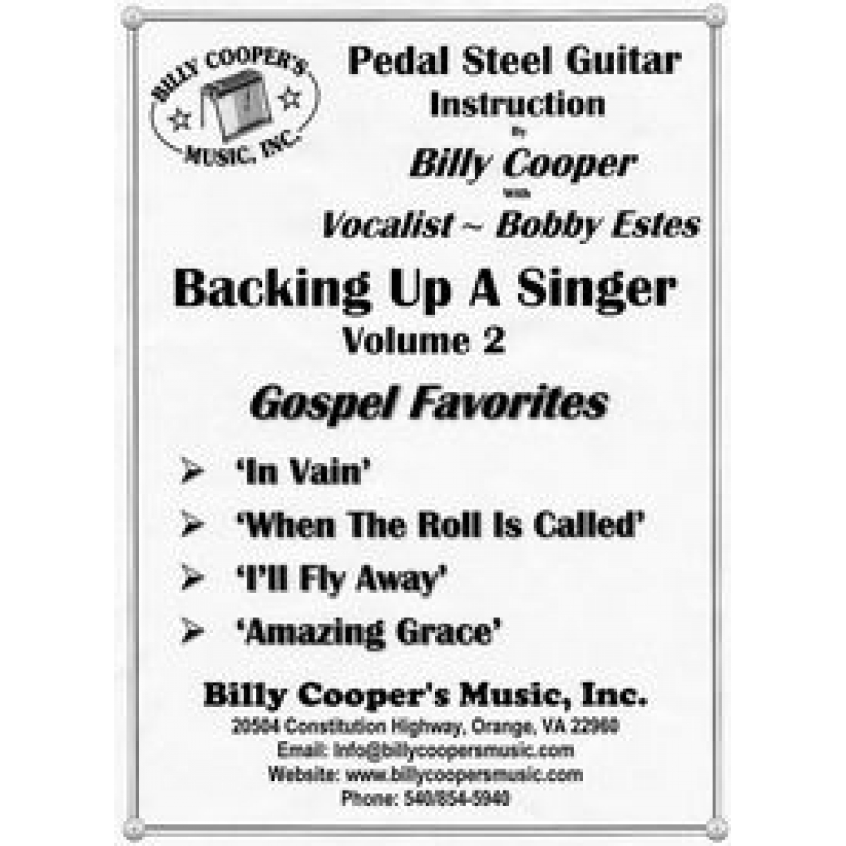 Billy cooper discount steel guitar