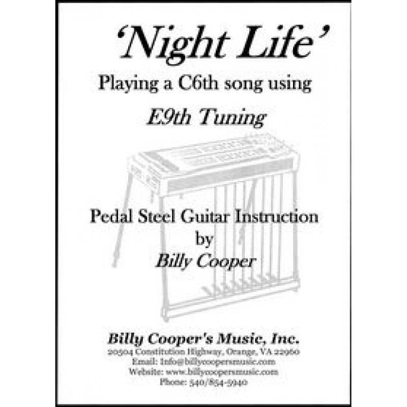 Billy Cooper - Night Life - Playing a C6th song on E9th tuning Pedal Steel Guitar Course Book and DVD - Image 2