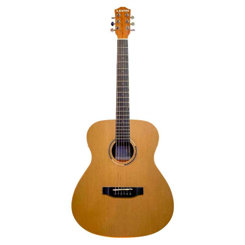 Levin LA25TE Electro Acoustic Junior Jumbo in Natural Satin with Gig Bag - Image 3