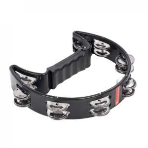 Percussion Plus half moon tambourine ~ Black PP486-1
